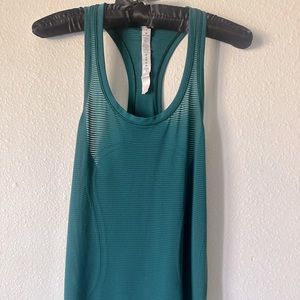 Lululemon Women's Swiftly Speed Racerback Tank Top, Size 6, Emerald Green
